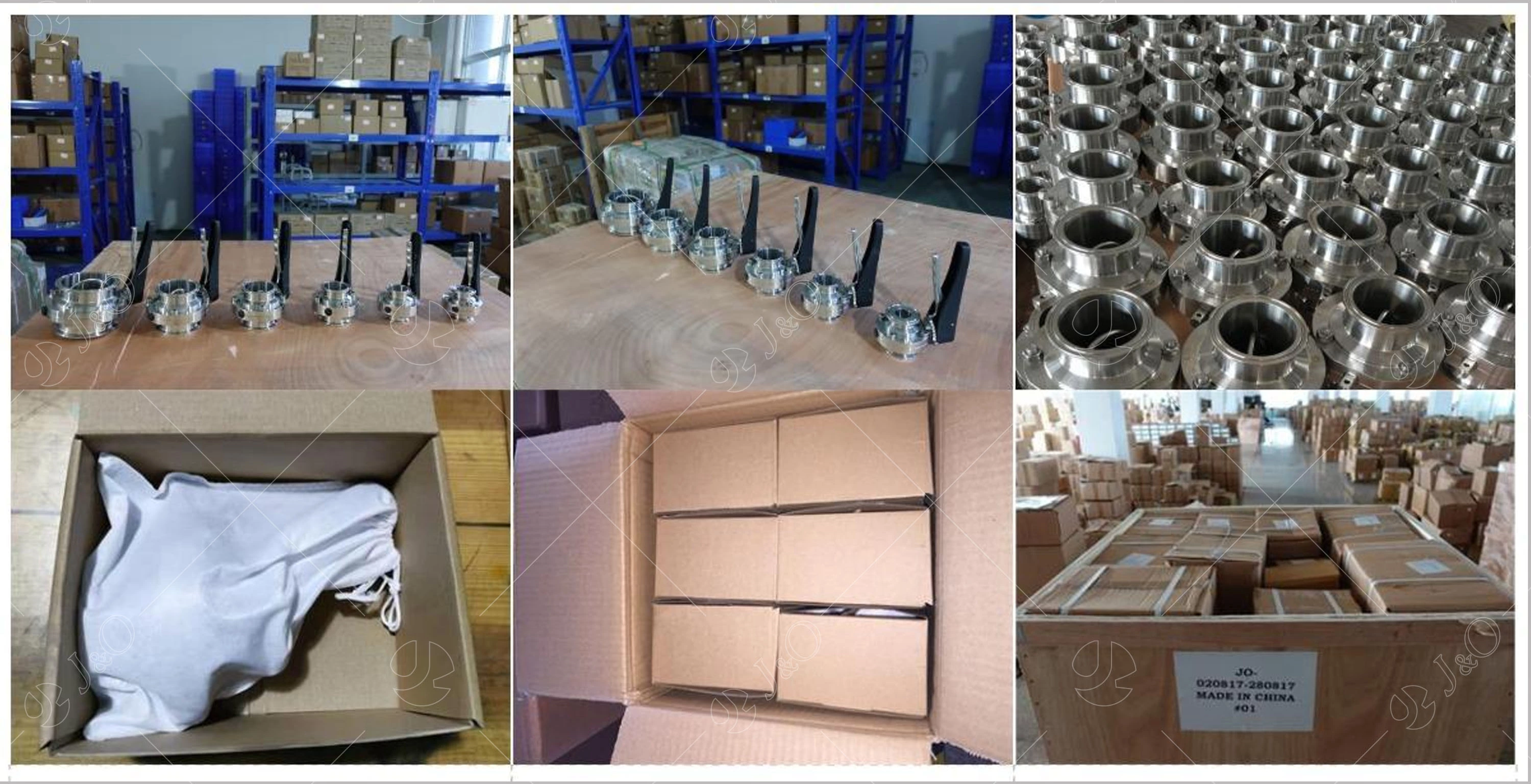 Sanitary Stainless Steel Clamped Butterfly Valve With SS Gripper Handle