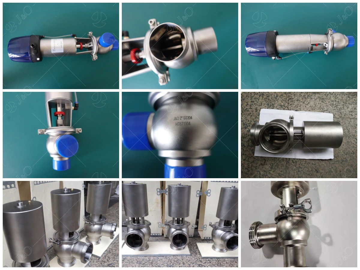 Sanitary Stainless Steel Pneumatic TL Type Welded Reversing Valve
