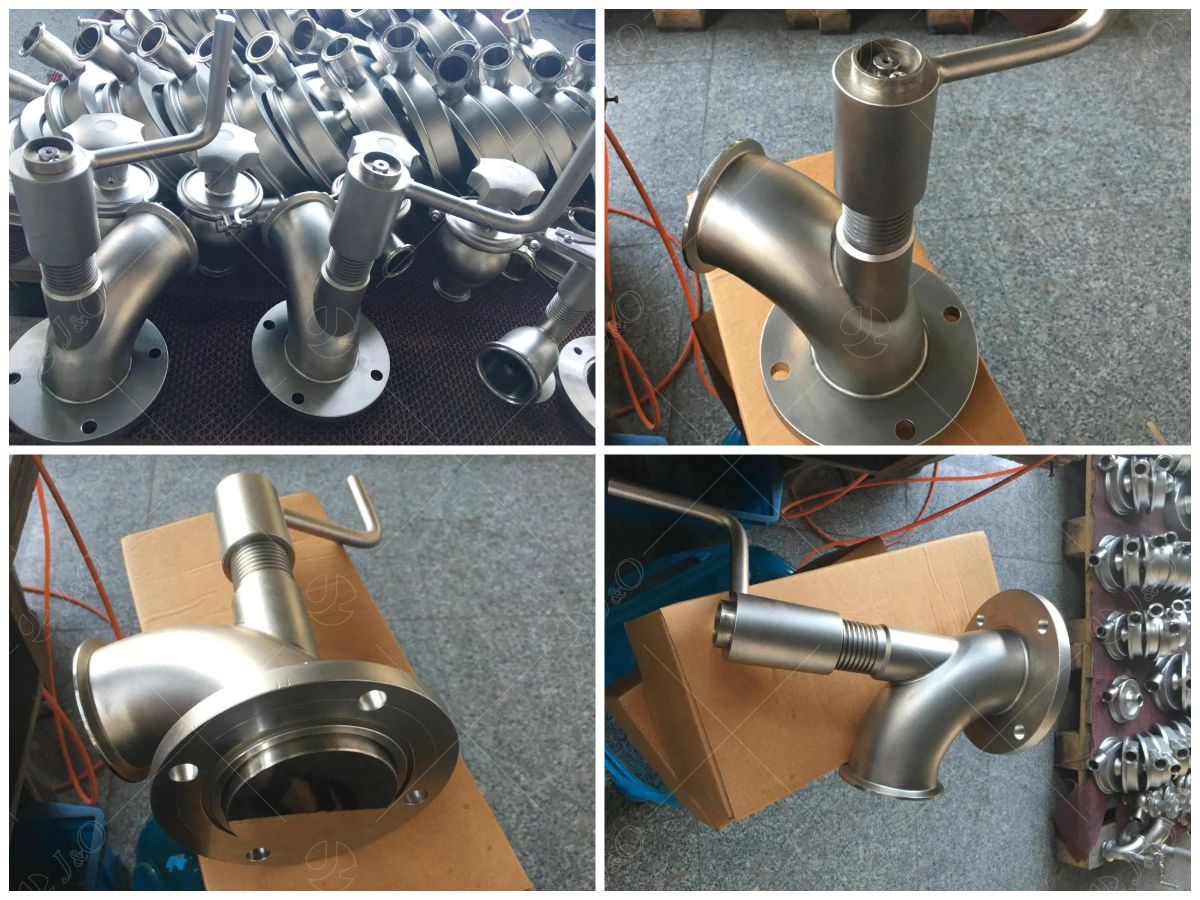 Sanitary Stainless Steel Manual Sterile Tank Bottom Valve With Sampling Valve