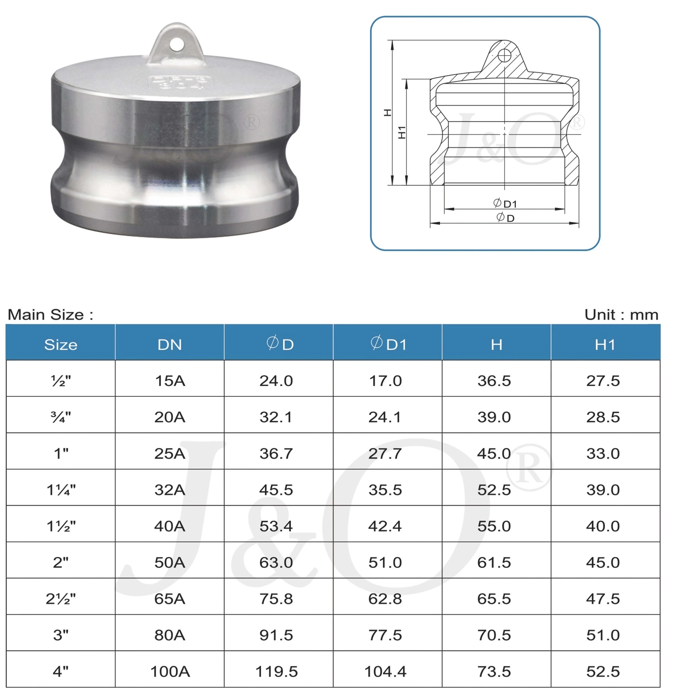 150LBS Stainless Steel Type-DP Camlock Quick Coupling