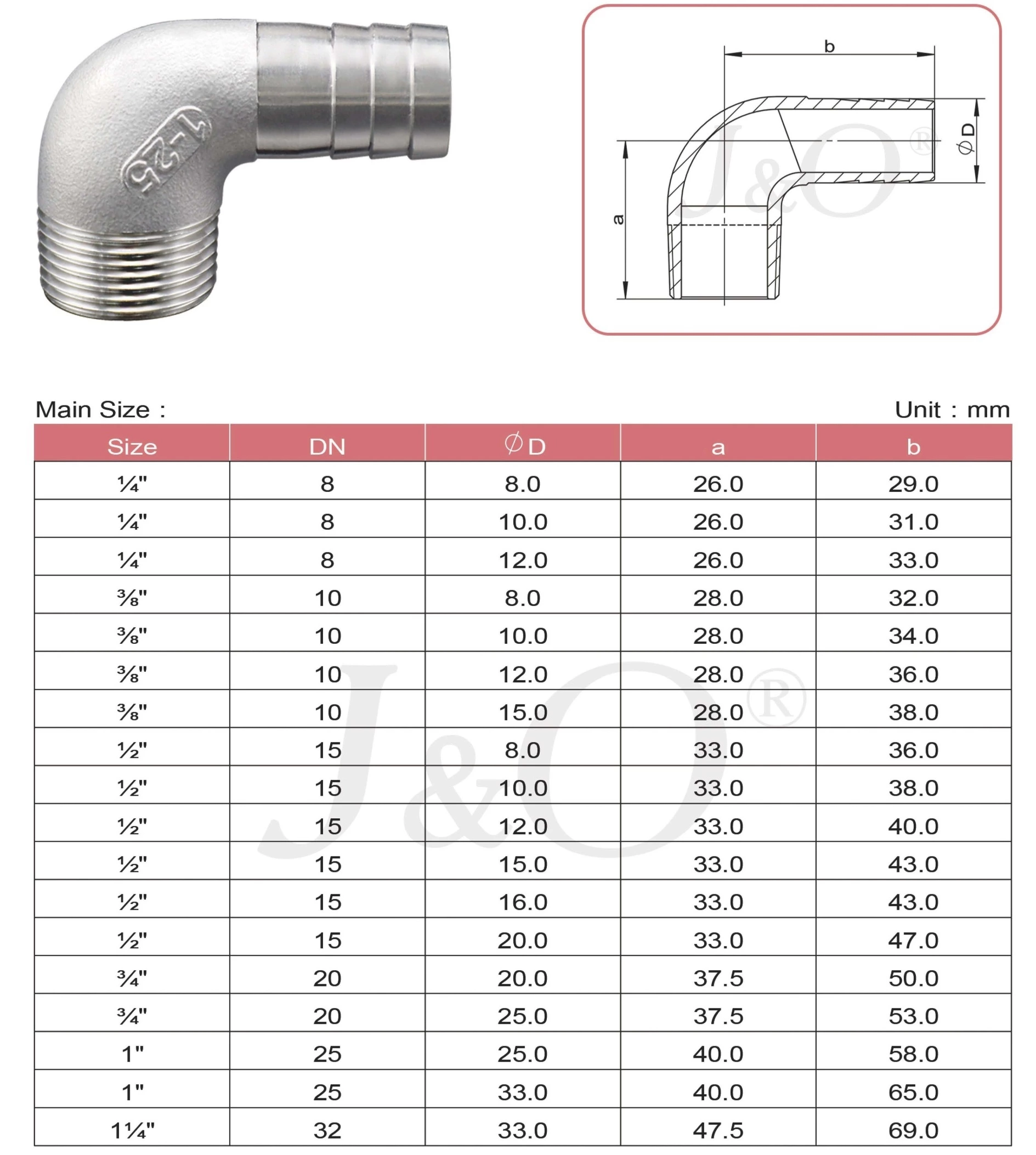 Stainless Steel 90 Degree Elbow Male Hose Nipple