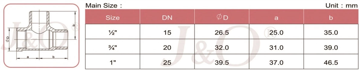 Stainless Steel 150LBS Casting Male Male Female Tee