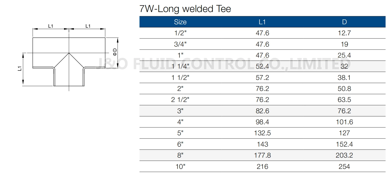 Sanitary Tee Welding Long Style