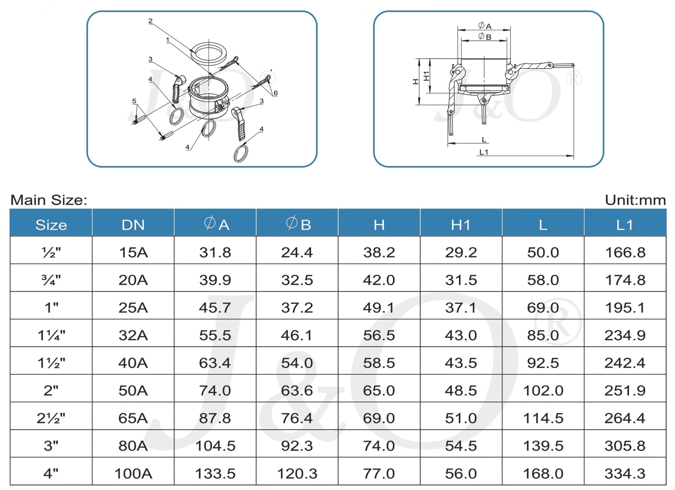 Stainless Steel Type-DC Camlock Quick Coupling