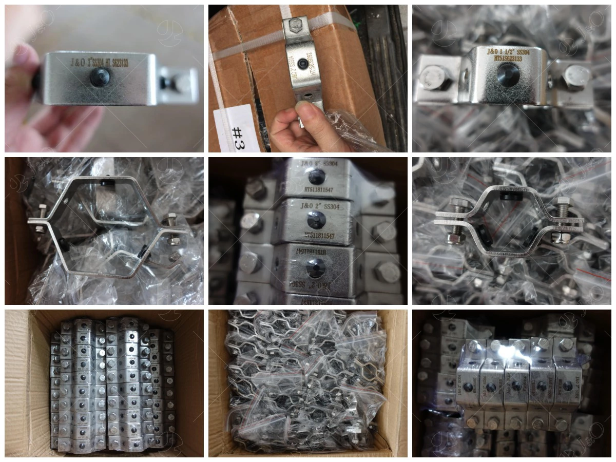 Sanitary Stainless Steel Pipe Holder With Plastic Plate