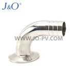 Sanitary Stainless Steel 90 Degree Clamped Hose Adapter