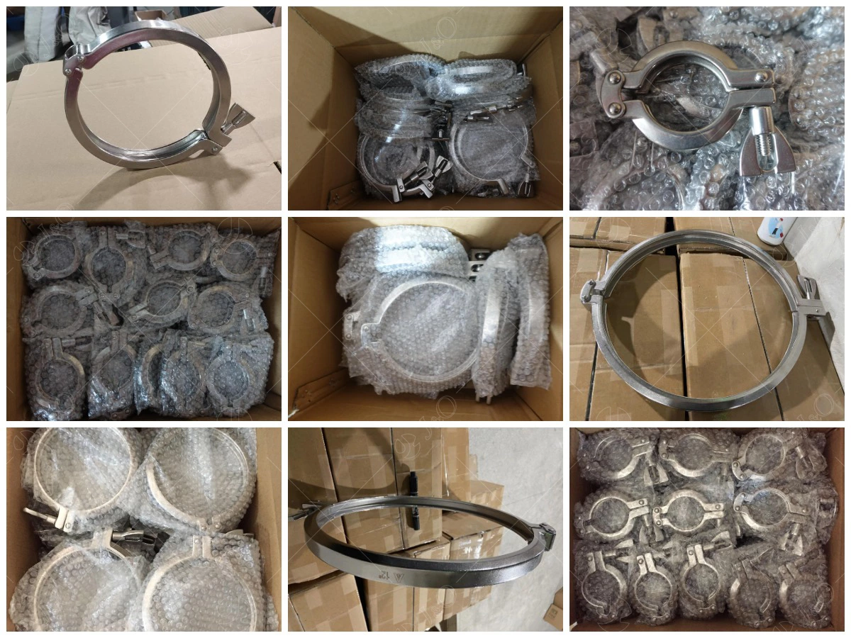 Sanitary Stainless Steel 13SF Double Pin Pipe Clamp