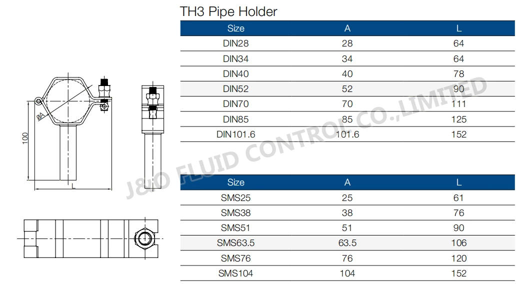 Sanitary Stainless Steel Hexagon Pipe Holder