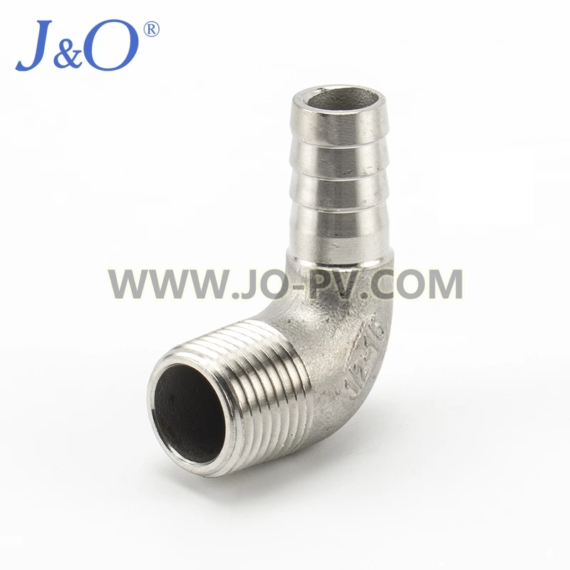 Stainless Steel 90 Degree Elbow Male Hose Nipple