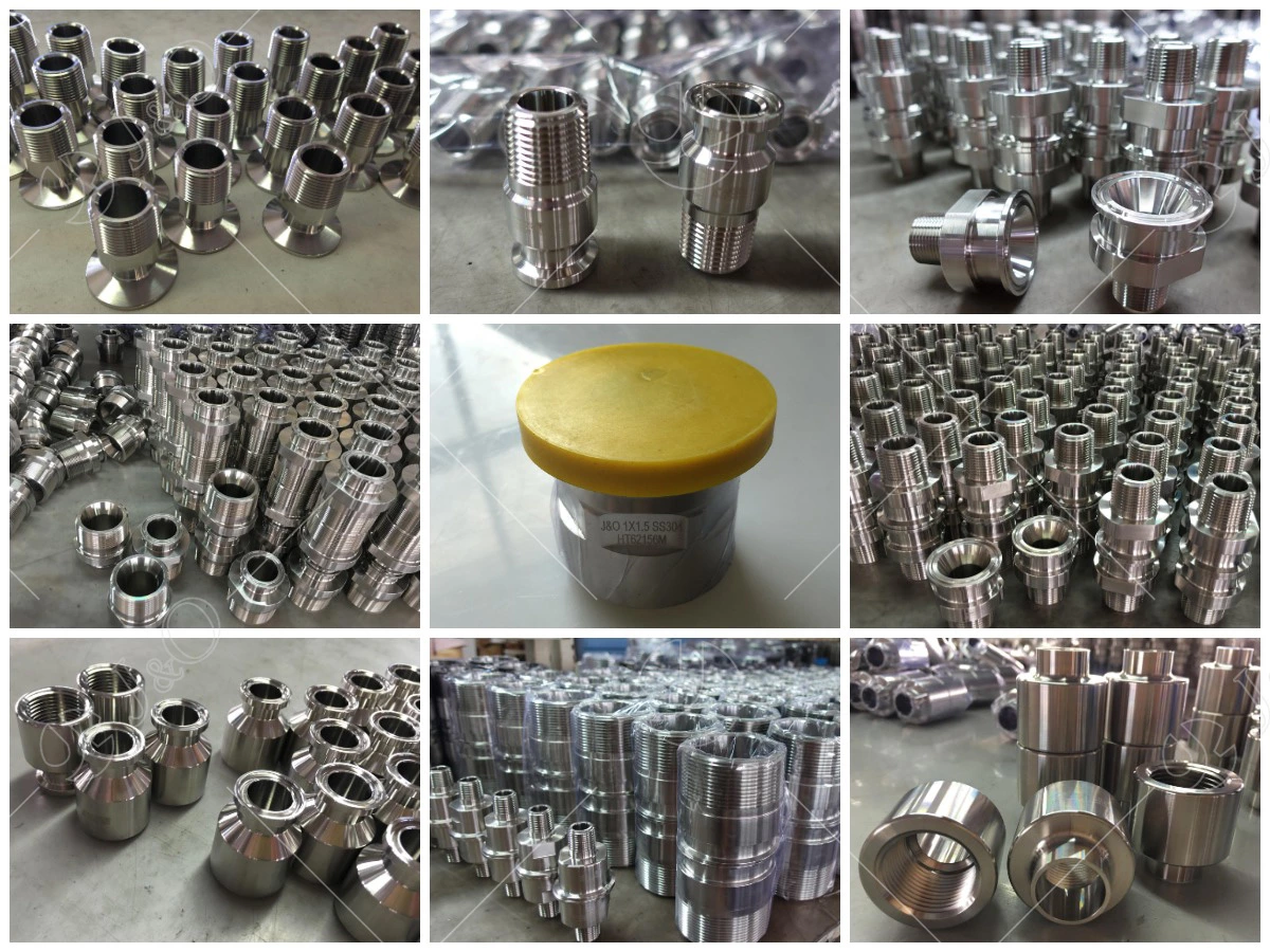 Sanitary Stainless Steel Pipe Long Type Male-Clamped Adapter
