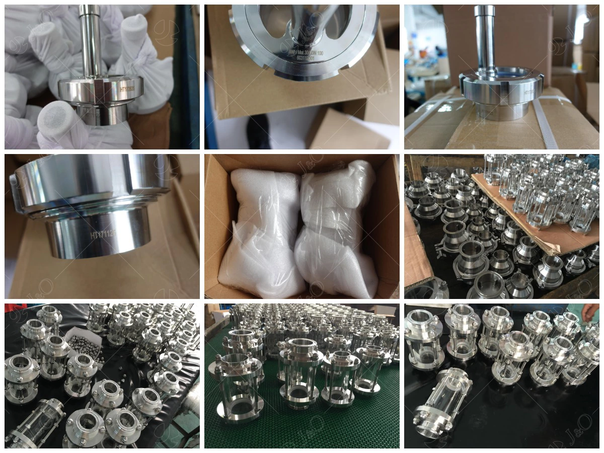 Sanitary Union Type Sight Glass With Wiper With Lamp