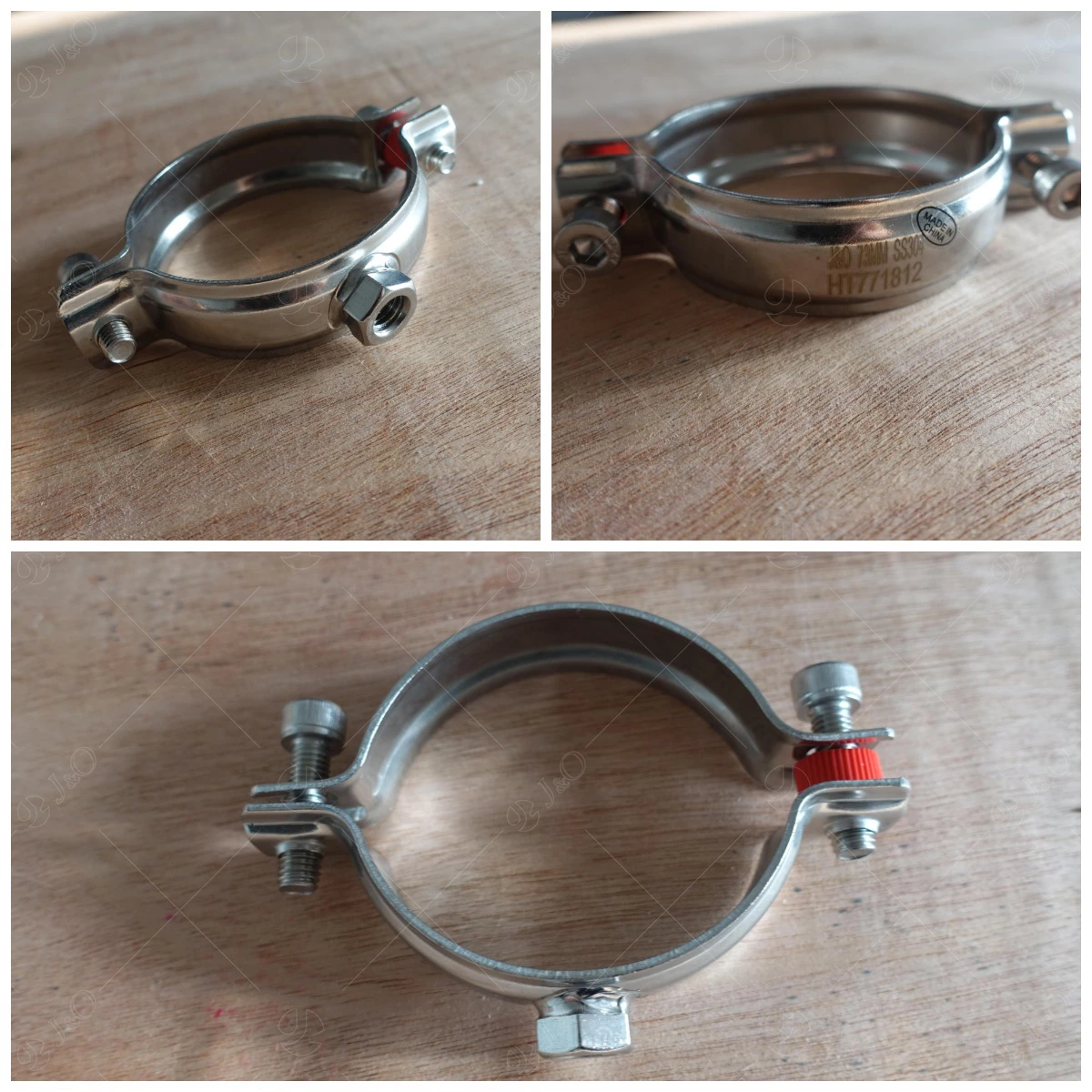 Sanitary Stainless Steel Pipe Holder With Nut