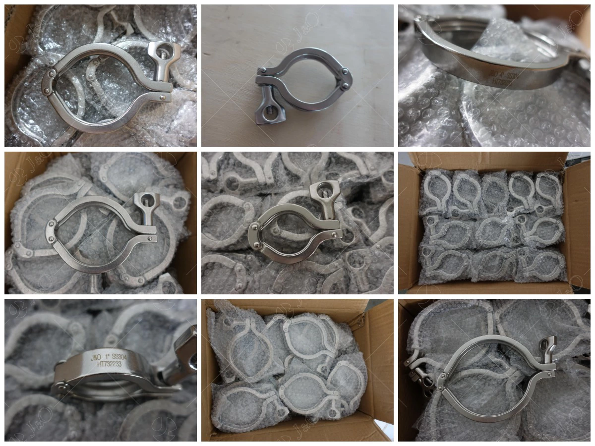 Sanitary Stainless Steel 13MHHM Double Pin Pipe Clamp