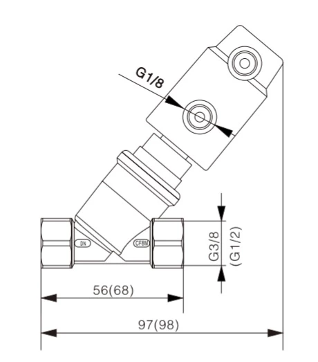 Stainless Steel Female Y Type Pneumatic Filling Valve