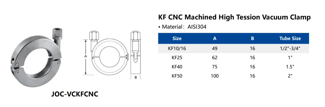 KF CNC Machined Vacuum Clamp