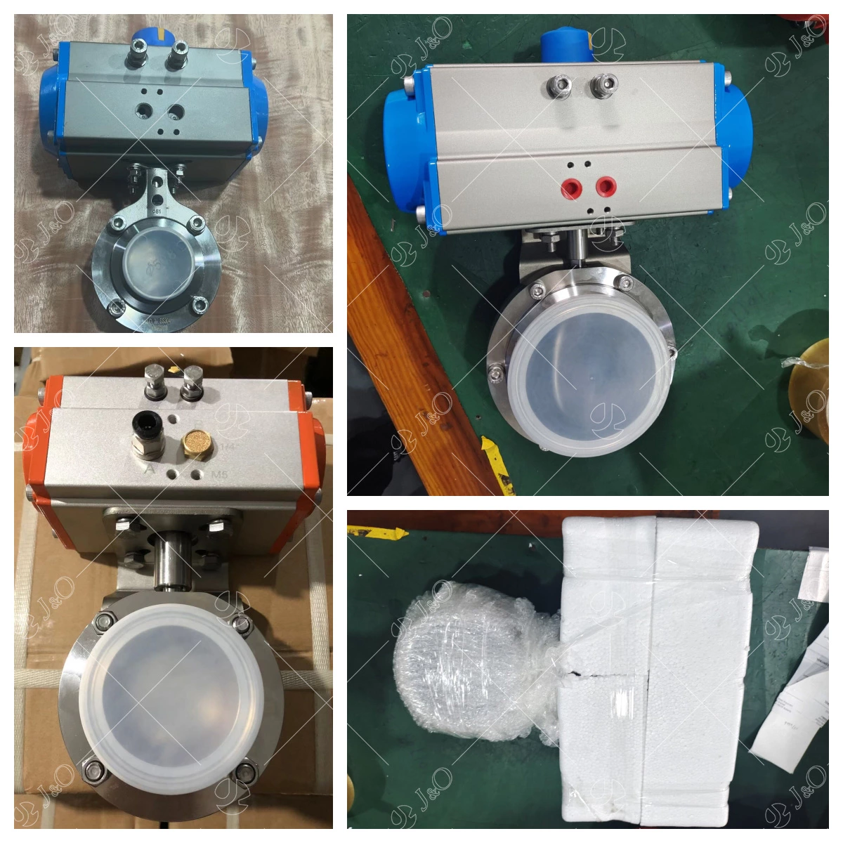 Sanitary Stainless Steel Clamped Butterfly Valve With Aluminium Actuator