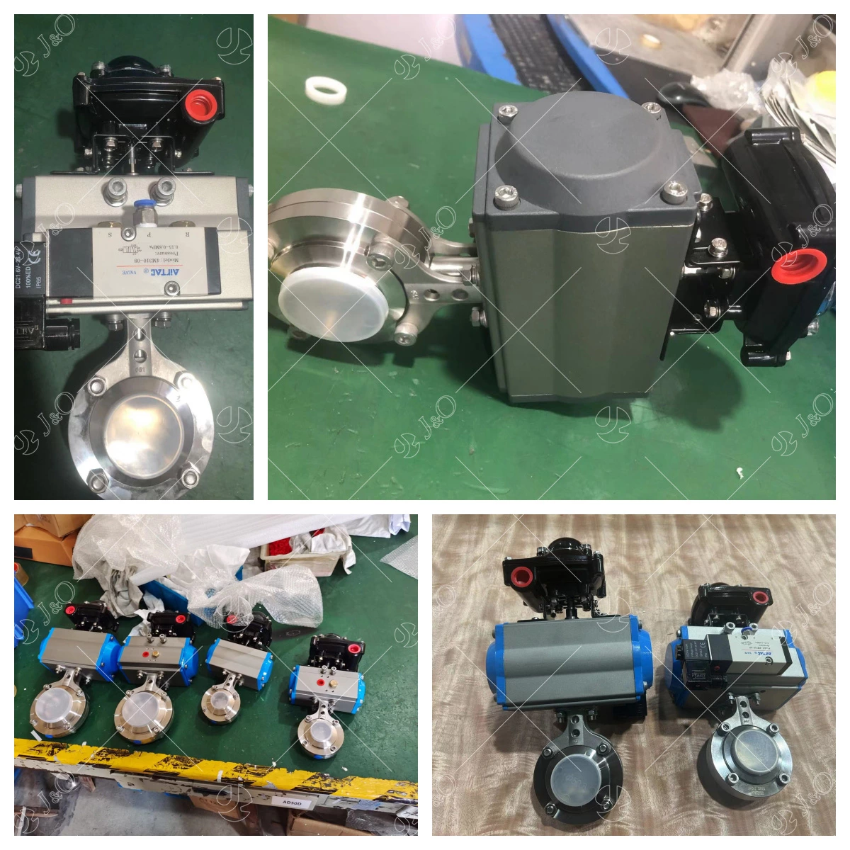 Sanitary Pneumatic Butterfly Valve With Solenoid Valve and Limit Switch
