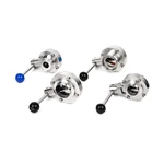 Sanitary Stainless Steel Manual Butterfly Valve With Pull Handle