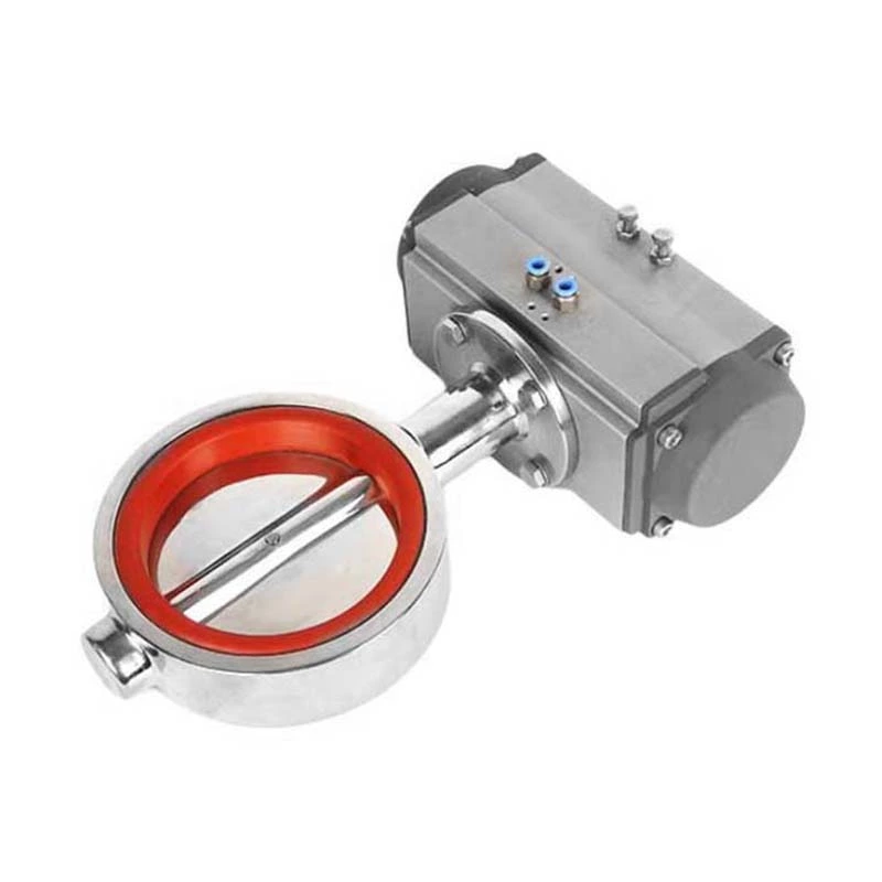 Pneumatic Sanitary Stainless Steel Wafer Type Butterfly Valve