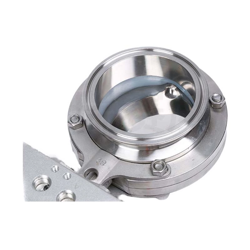 Sanitary Stainless Steel Pneumatic Clamp Powder Butterfly Valve