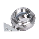 Sanitary Stainless Steel Pneumatic Clamp Powder Butterfly Valve