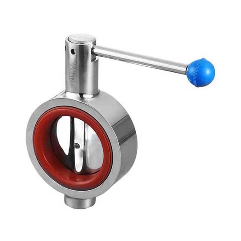 Sanitary Stainless Steel Manual Wafer Type Butterfly Valve