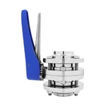 Sanitary Stainless Steel Weld 3PCS Butterfly Valve With 12 Plastic Handle