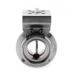 Sanitary Stainless Steel DIN Thread Butterfly Valve With Bracket