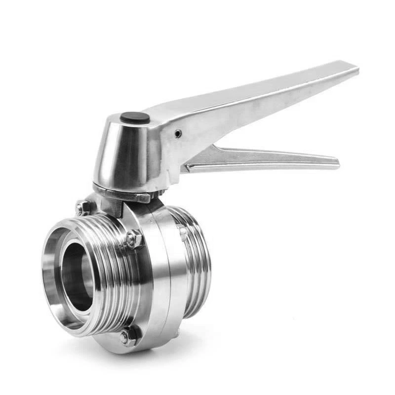 The Sanitary Butterfly Valve Is Narrow And Streamlined When Opened.