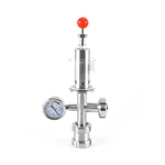Sanitary Stainless Steel Air Release Valve With Pressure Guage