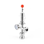 Sanitary Stainless Steel Air Release Valve With Pressure Guage