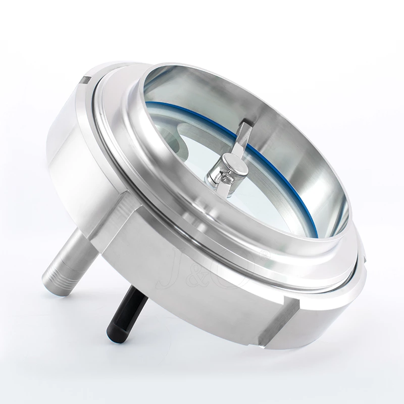 Sanitary Union Type Sight Glass With Wiper With Lamp