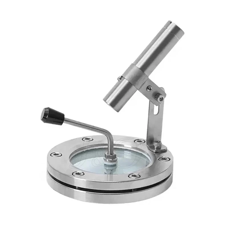 Sanitary Stainless Steel Flange Type Sight Glass With Wiper With Lamp